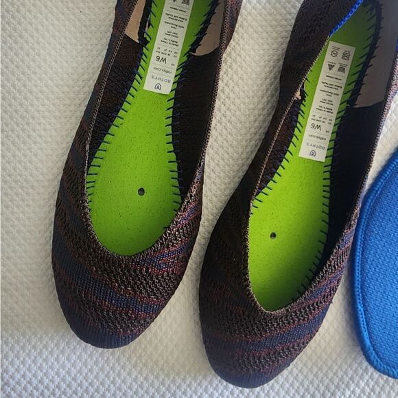 Rothy's Women's Flats in Blue, Purple, and Orange - Picture 9 of 12